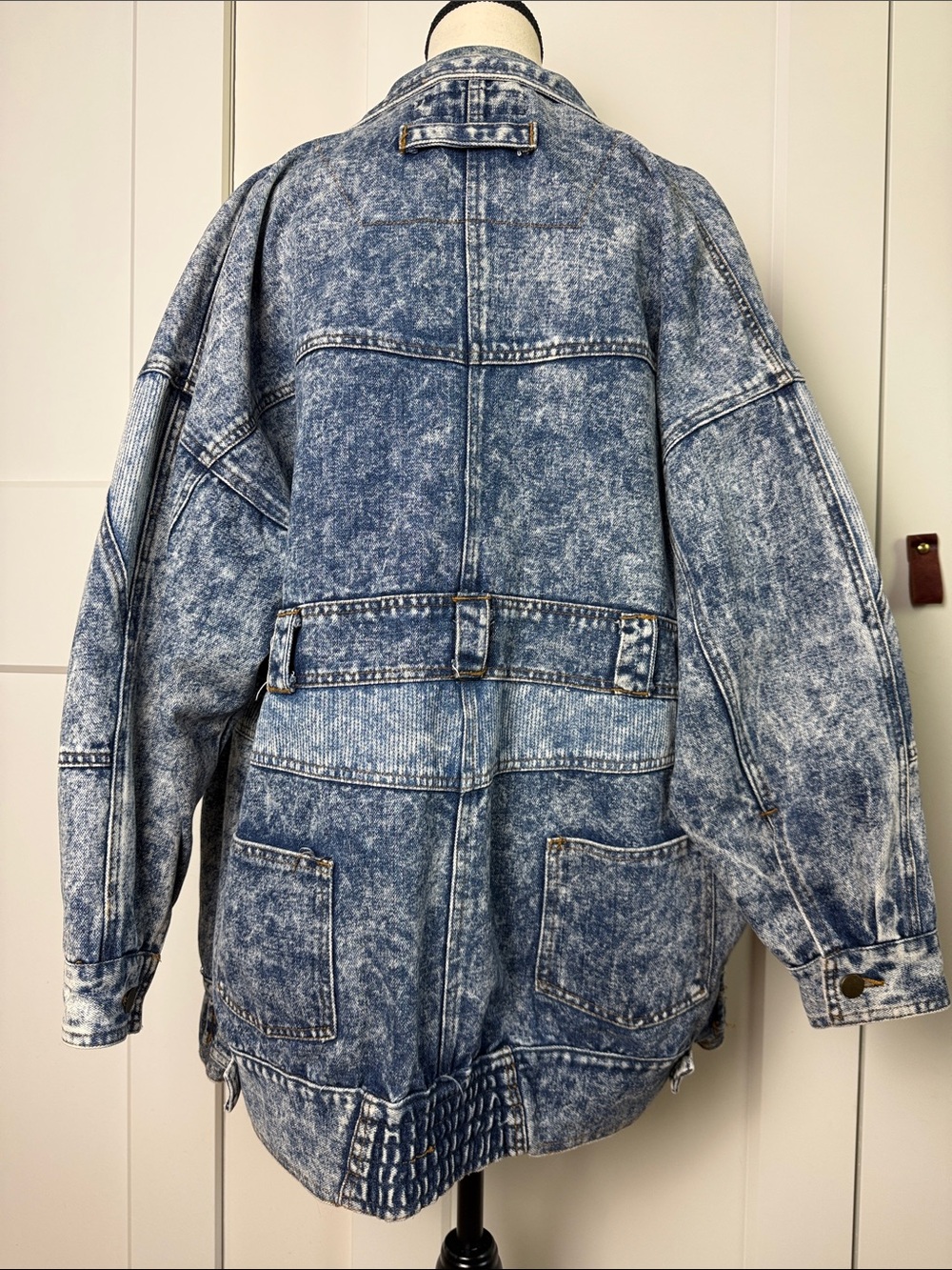 Vintage Ruth Douglas 80s acid wash oversized denim Jean jacket baggy